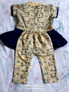 Baby Yellow Dress Set with Hat