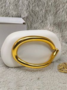 zara white 🤍 clutch with premium gold chain