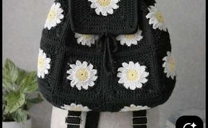 Crocheted Sunflower Backpack