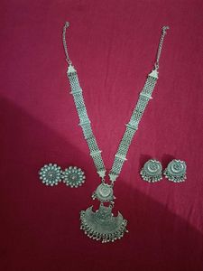 Ethnic Oxidized Silver Jewellery Set