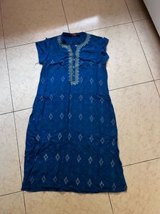 Blue Embroidered Kurta