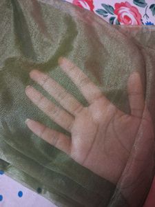 Olive Green Tissue fabric