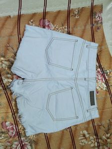 White Denim Shorts