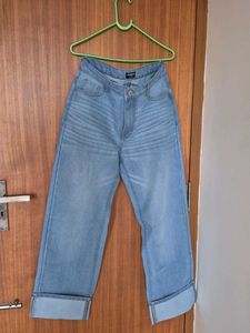 (Shein) Light Wash Wide Leg Jeans