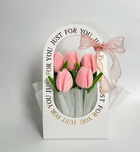 Pink Tulip Artificial Flower Bouquet cover