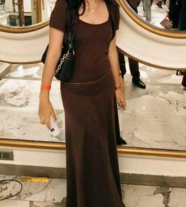 savana Chic Brown Midi Dress Co-ord Set