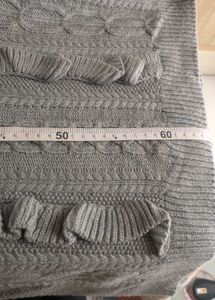 Grey Cable Knit Top