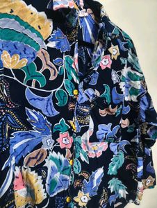 Floral Print Button-Down Shirt