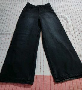 Women's Black Wide Leg Jeans