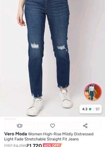 Women’s dark Blue Distressed jeans for everyday lo
