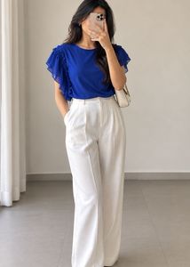 Cobalt Blue Ruffle Top 💙
