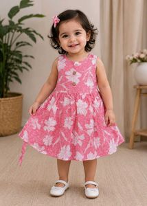 Adorable Pink Floral Dress for Baby Girl