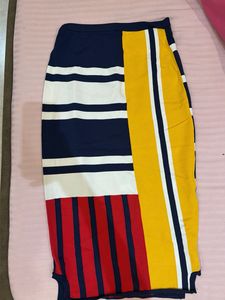A line tommy hilfiger multi coloured midi skirt
