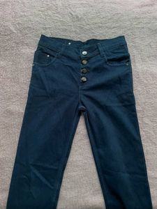 Dark Wash Button-Fly Jeans