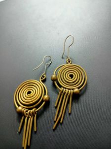 Boho Spiral Dangle Earrings