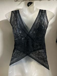 Black Lace V-Neck Camisole