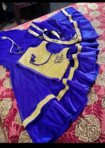 Girls Royal Blue Lehenga Choli