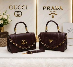 Handbag with Gold Accents