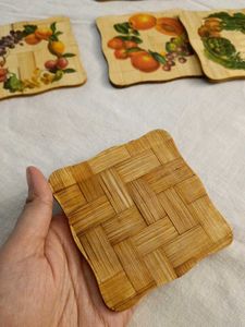 Fruit Design Bamboo Coasters
