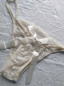 Lace Thong with Bow Detail