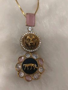 Unique Pendant Necklace with Tiger Charm