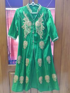 Ethnic Gown With Dupatta And Peticoat