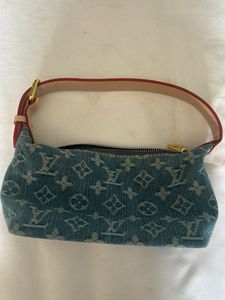 Louis Vuitton Monogram Denim Mini Pochette / Shoul