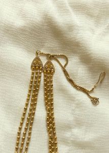 ruby and gold long chain combo