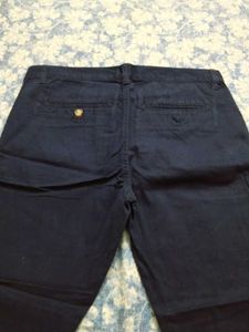 Navy Blue Straight Fit Pants