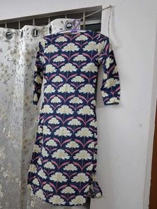 Blue Floral Print Kurta