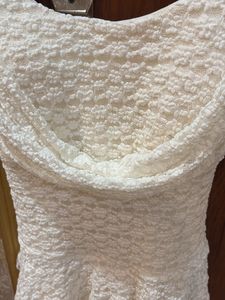 Chic White Lace Mini Dress Padded