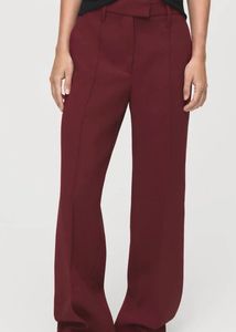 Stylish Maroon Wide Leg Trousers