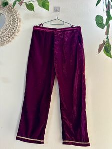 Velvet Embroidered Suit set with pant &amp; dupatta