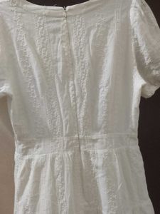 White Tiered Midi Dress