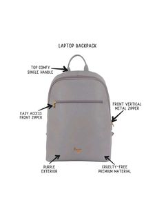 Baggit L Greedy purple solid laptop backpack