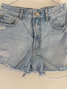 Distressed Denim Shorts