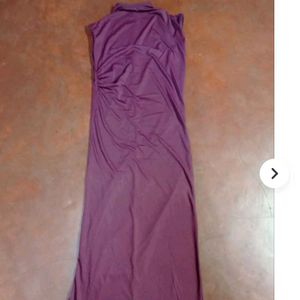 Chic Ruched Mock Neck Dress