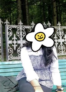 Patterned Blouse with White Sleeves