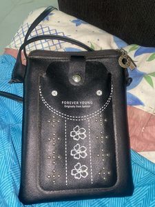 Forever Young Black Phone Bag
