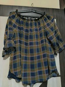 Chic Plaid Bell Sleeve Top