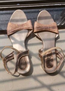 Sparkling Rose Gold Sandals