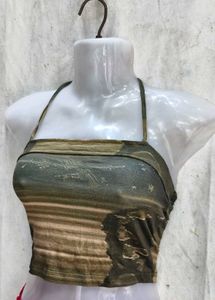 I. Trendy Camouflage Print Crop Top
