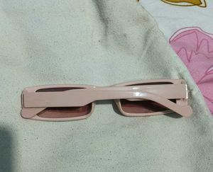 Trendy Pink Rectangular Sunglasses