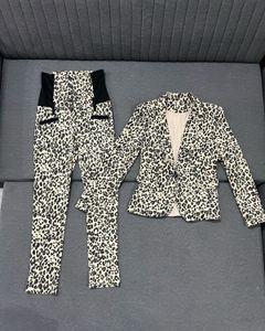 Leopard Print Blazer &amp; Pants Set