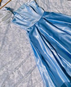 Stunning Blue Satin Dress