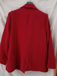 Red Double-Breasted Blazer