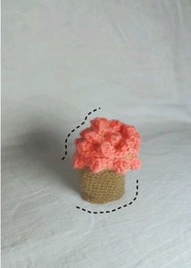 Handmade Crochet Flower Bouquet With Pot