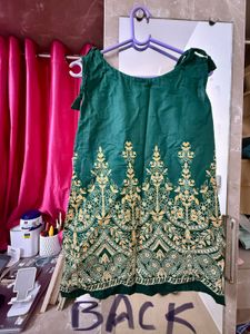 Emerald Green Embroidered Blouse