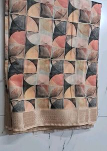 Combo Of Three Chanderi Cotton Digital Printed Sar