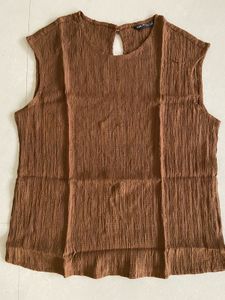 Shein Brown Sleeveless Top